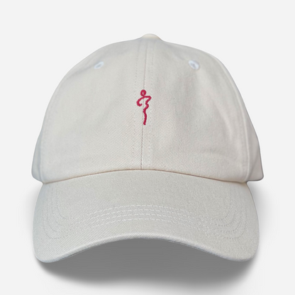 LOGO EMBROIDERED CAP IN CREAM