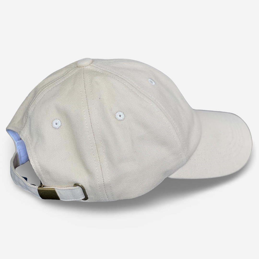 LOGO EMBROIDERED CAP IN CREAM