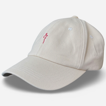 LOGO EMBROIDERED CAP IN CREAM